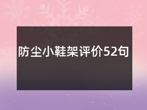 防塵小鞋架評(píng)價(jià)52句