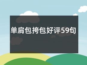 單肩包挎包好評(píng)59句