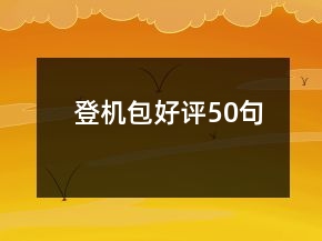 登機(jī)包好評(píng)50句