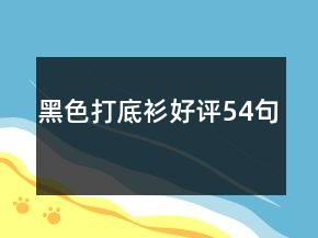 黑色打底衫好評54句