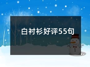 白襯衫好評(píng)55句