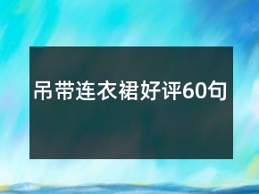 吊帶連衣裙好評(píng)60句