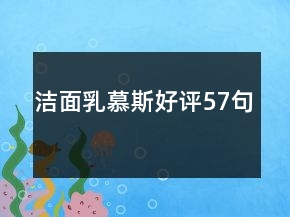 潔面乳慕斯好評57句