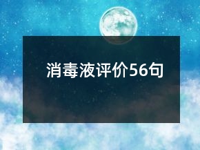 消毒液評價56句