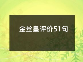 金絲皇評價(jià)51句
