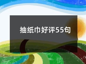 抽紙巾好評(píng)55句