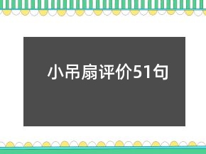 小吊扇評價51句