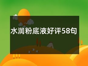 水潤粉底液好評58句