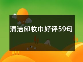 清潔卸妝巾好評59句