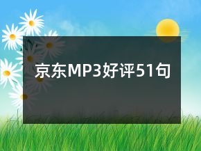 京東MP3好評51句