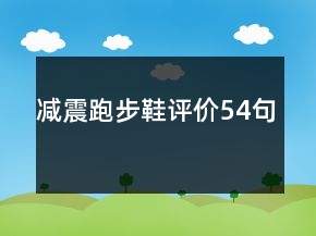 減震跑步鞋評價54句