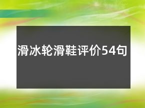 滑冰輪滑鞋評價54句