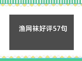 漁網(wǎng)襪好評57句