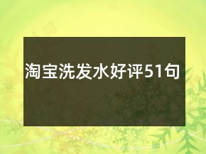 淘寶洗發(fā)水好評(píng)51句