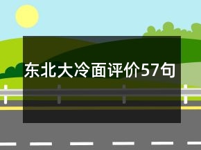 東北大冷面評(píng)價(jià)57句