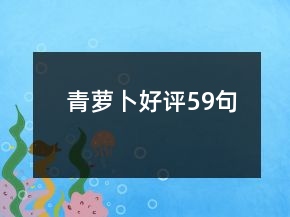 青蘿卜好評(píng)59句