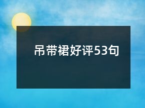 吊帶裙好評53句
