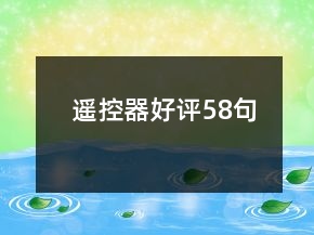 遙控器好評58句
