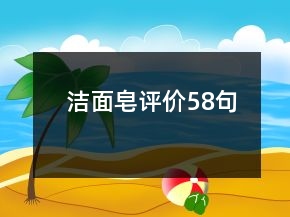潔面皂評價(jià)58句
