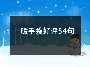 暖手袋好評54句