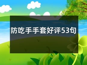 防吃手手套好評53句