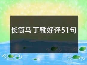 長(zhǎng)筒馬丁靴好評(píng)51句