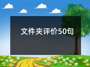 文件夾評價50句