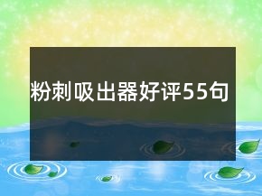 粉刺吸出器好評(píng)55句