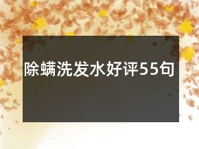 除螨洗發(fā)水好評55句