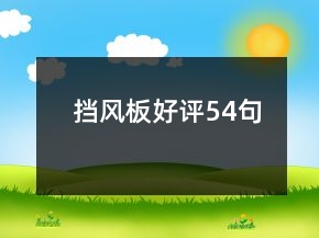 擋風(fēng)板好評54句