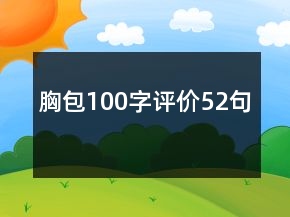 胸包100字評價52句
