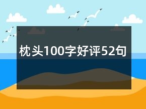 枕頭100字好評52句