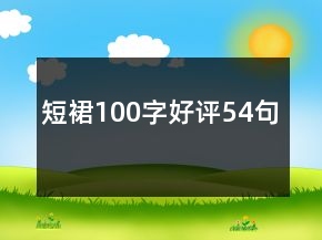 短裙100字好評(píng)54句