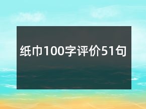 紙巾100字評價51句