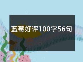 藍(lán)莓好評(píng)100字56句