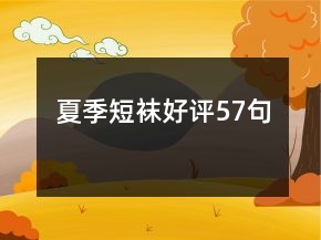 夏季短襪好評57句