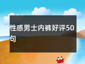 性感男士內(nèi)褲好評50句