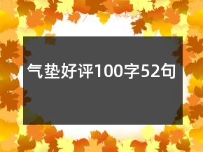 氣墊好評(píng)100字52句