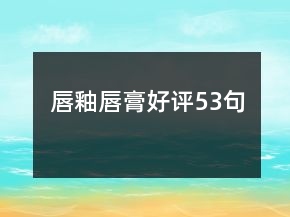 唇釉唇膏好評(píng)53句