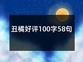 丑橘好評(píng)100字58句