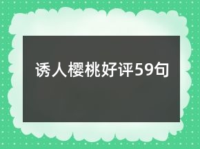 誘人櫻桃好評(píng)59句