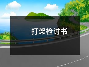 打架檢討書(shū)