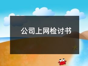 公司上網(wǎng)檢討書