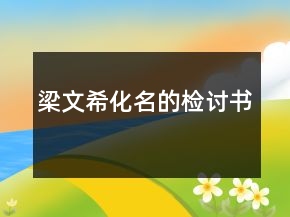 梁文?；臋z討書(shū)