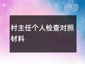 村主任個人檢查對照材料