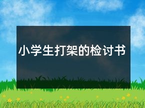 小學(xué)生打架的檢討書