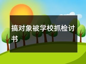 搞對象被學校抓檢討書