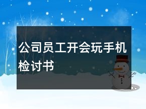 公司員工開會玩手機(jī)檢討書
