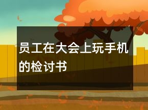 員工在大會(huì)上玩手機(jī)的檢討書(shū)