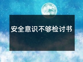 安全意識(shí)不夠檢討書